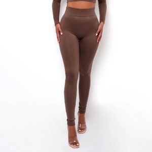 MY OUTFIT ONLINE ULTRA HIGH WAISTED LEGGINGS - DARK MOCHA